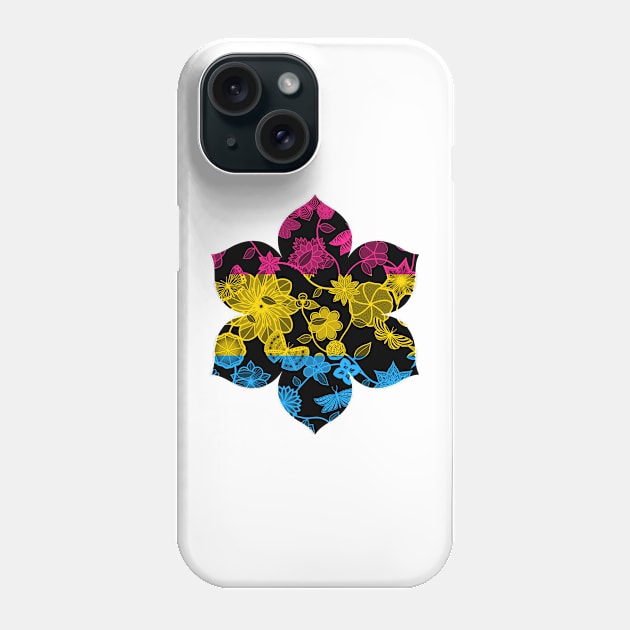 Butterfly Garden, Pride Flag Series - Pansexual Phone Case by StephOBrien