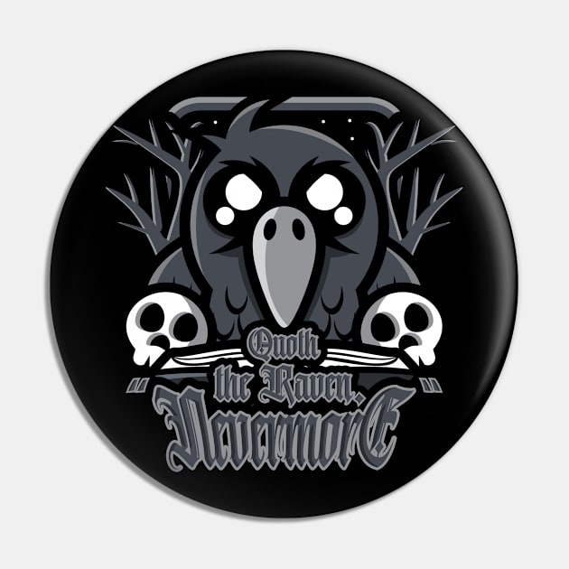 Nevermore Raven Pin by jrberger
