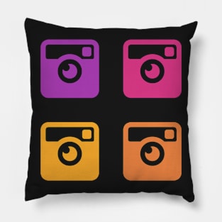 Insta Sunset Cameras Pillow