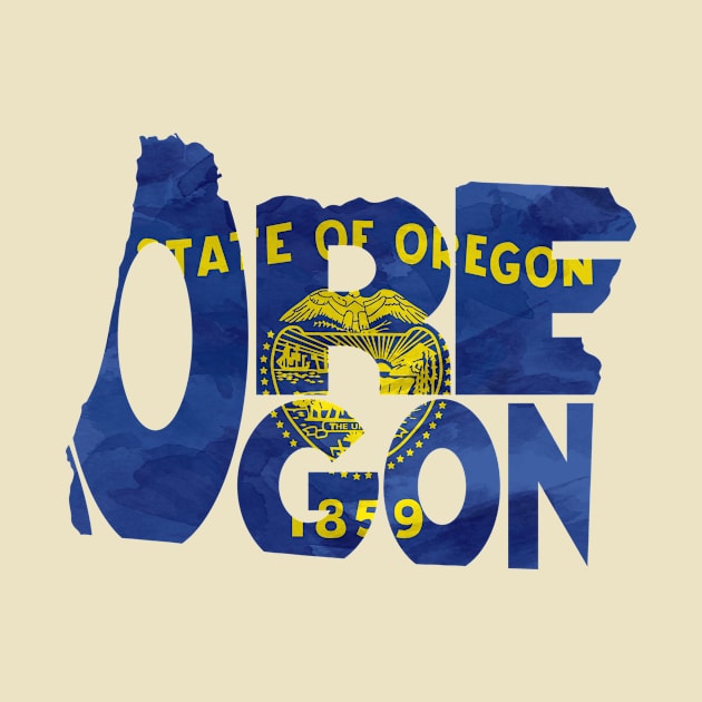 Oregon Typo Map by inspirowl