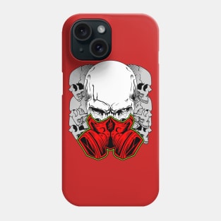 Masked toxic skull Phone Case