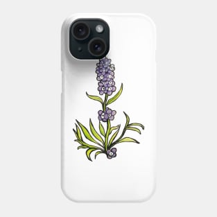 Lavender Eye Flowers Phone Case