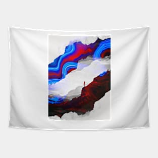 Blue Waves of Isolation Tapestry