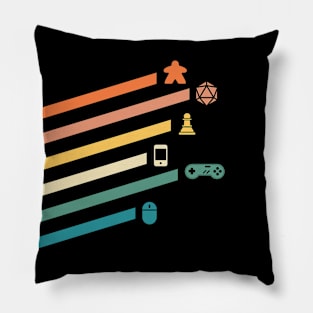 Retro Gamer - All Kinds of Games Pillow