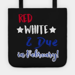 Red White and Due in February Tote