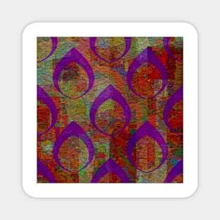 Purple Teardrops on Texture Magnet