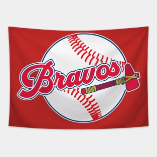 Let's Go Bravos Baseball Nickname Tapestry