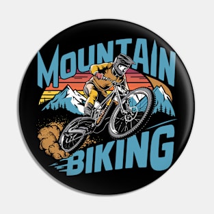 Mountain Biking T-shirt Pin