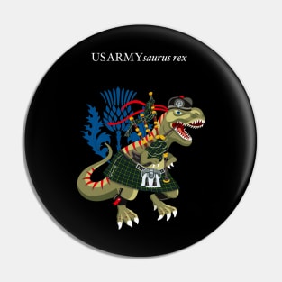 Clanosaurus Rex USARMYsaurus rex Plaid US Army USA American Family Tartan Pin