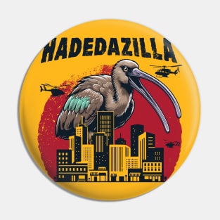 Hadedazilla Funny Hadeda T-Shirt | South Africa Morning Bird | Morning Alarm | Safari Africa Pin