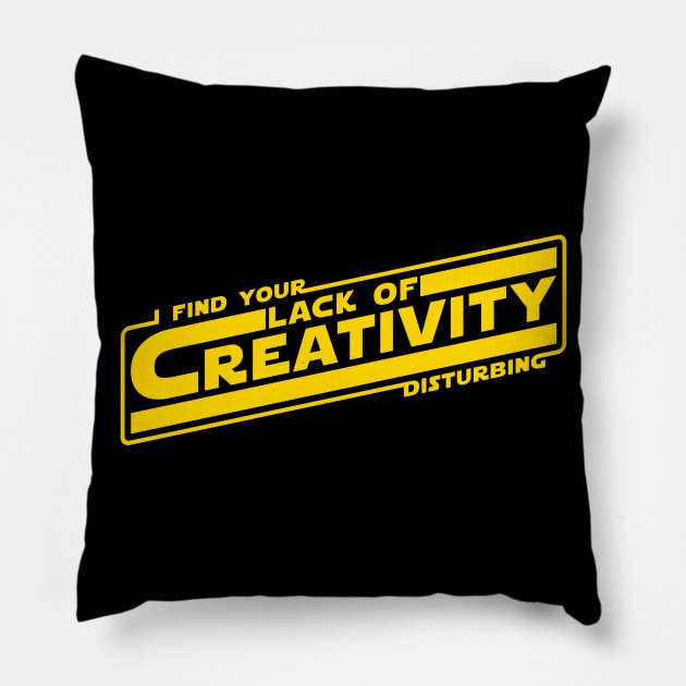 Lack of Creativity Pillow by DrRoger