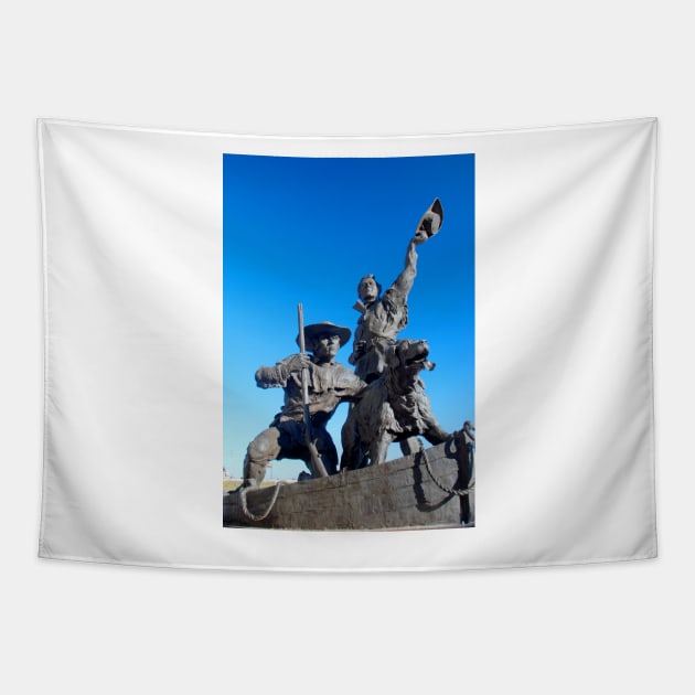 Lewis and Clark sculpture Tapestry by RichardGibb