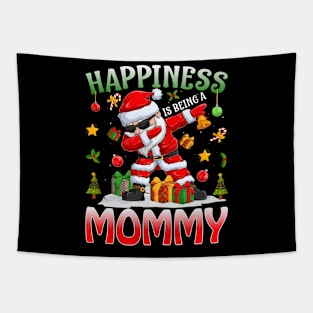 Happiness Is Being A Mommy Santa Christmas Tapestry