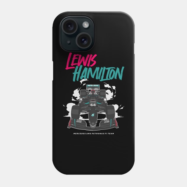 Lewis Hamilton Formula 1 Phone Case by jaybeetee