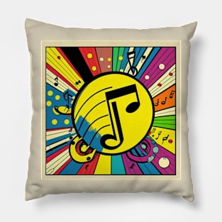 Music Genius Vintage Pop Art Style Pillow