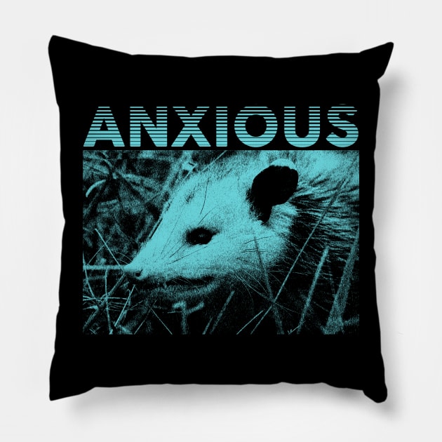 Anxious Opossum Pillow by giovanniiiii