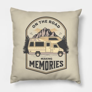 On the road, making memories Pillow