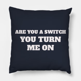 Are you a switch ? You turn me on Pillow