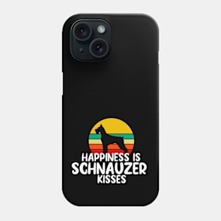Happiness is Schnauzer Kisses T-Shirt, Schnauzer hoodie, I love Schnauzers Dog, Schnauzer lover gift vintage Phone Case