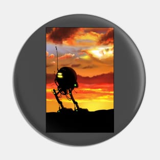 Robot in the Sunset Pin