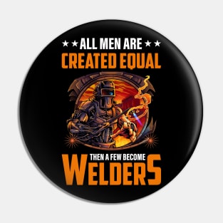 Welder Men Funny Saying Pin