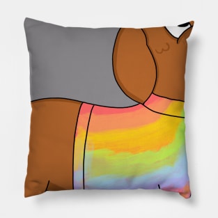 Rainbow Dachshund Pillow