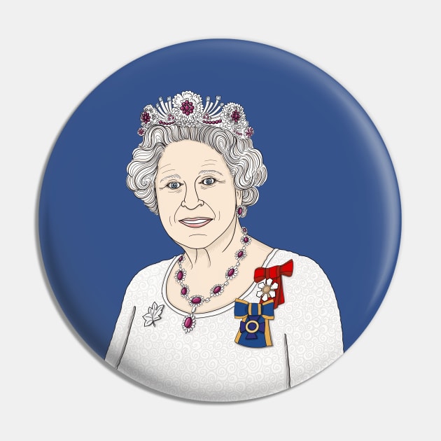 HRH Queen Elizabeth II Portrait Pin by AdamRegester