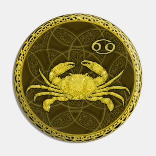 Zodiac Cancer Brown Pin