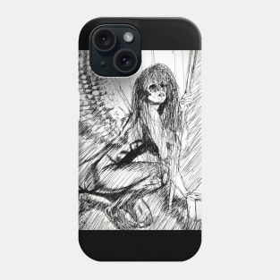 Drawing of an angel Phone Case