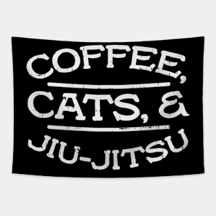 Coffee Cats Jiu Jitsu Bjj Sports Brazilian Mial Tapestry