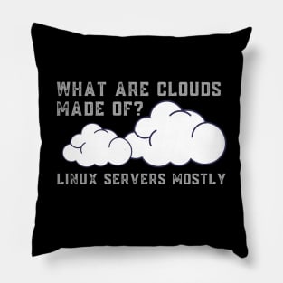 What are Clouds Made of Linux Servers Funny Computer Pillow