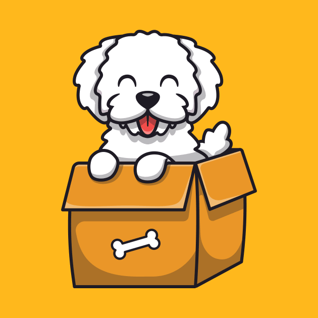 Cute Dog Playing In Box (3) by Catalyst Labs