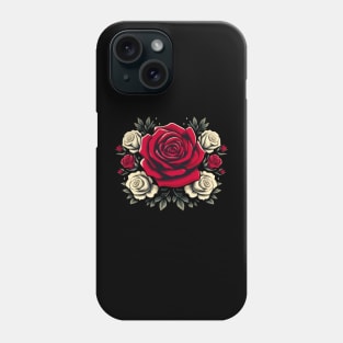 beautiful Rose Flowers T-shirt Design. Phone Case