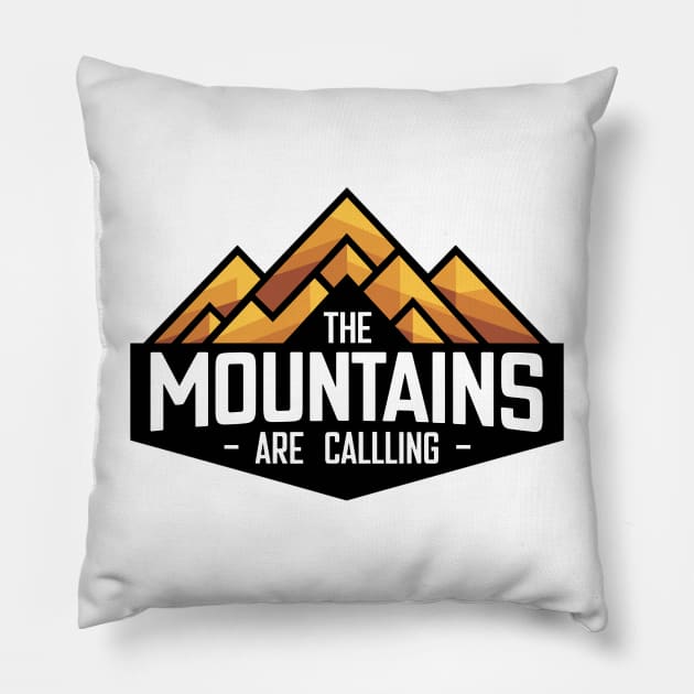 Adventure Awaits | The Mountains Are Calling Pillow by DefineWear