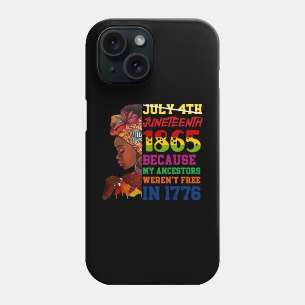 Black History Juneteenth 1865 African American Pride Melanin Phone Case by Benzii-shop 