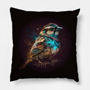 Magical Sparrow Design Pillow