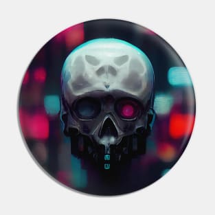 Cyber Skull Pin