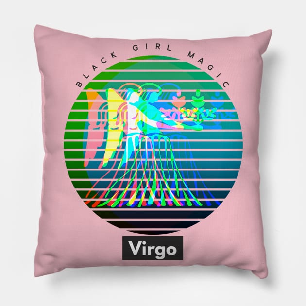 VIRGO Black Girl Magic (zodiac sign) Pillow by PersianFMts