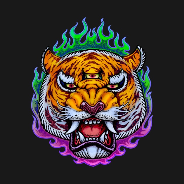 Third Eye Tiger by Villainmazk