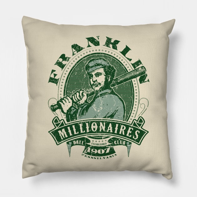 Franklin Millionaires Pillow by MindsparkCreative