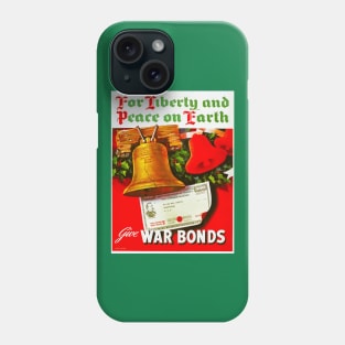 Wonderfully Restored WWII Christmas War Bonds Poster Phone Case