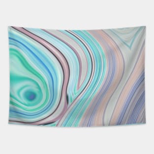 preppy abstract marble pastel purple turquoise blue mint swirls Tapestry