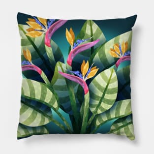 Bird of Paradise Flower Pillow