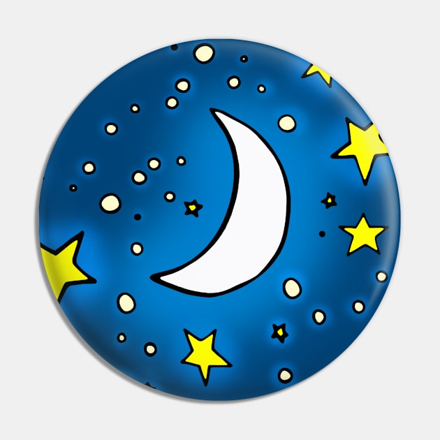 Night sky with stars and moon Pin by Montanescu