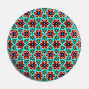 Red floral moroccan tile pattern Pin