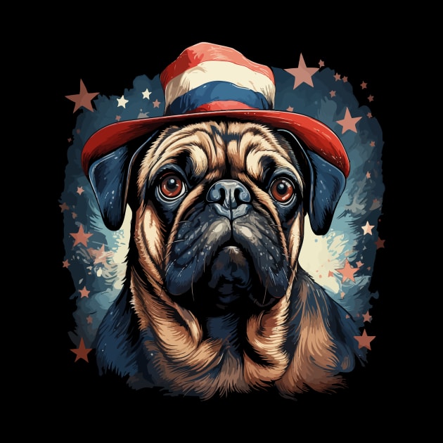 Patriotic Pug by JH Mart