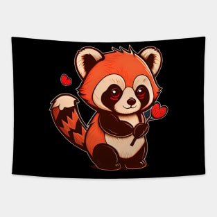 Valentine Red Panda Tapestry