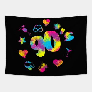 90s style ‒ Nostalgia Club - Neon Retro Tapestry