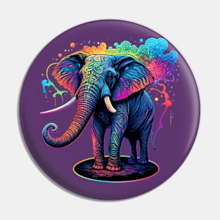 Elephant - Cosmic Clouds Pin