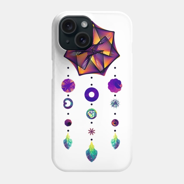 Dream Data Catcher | Maurer Rose Heptagon Inferno White Phone Case by aRtVerse